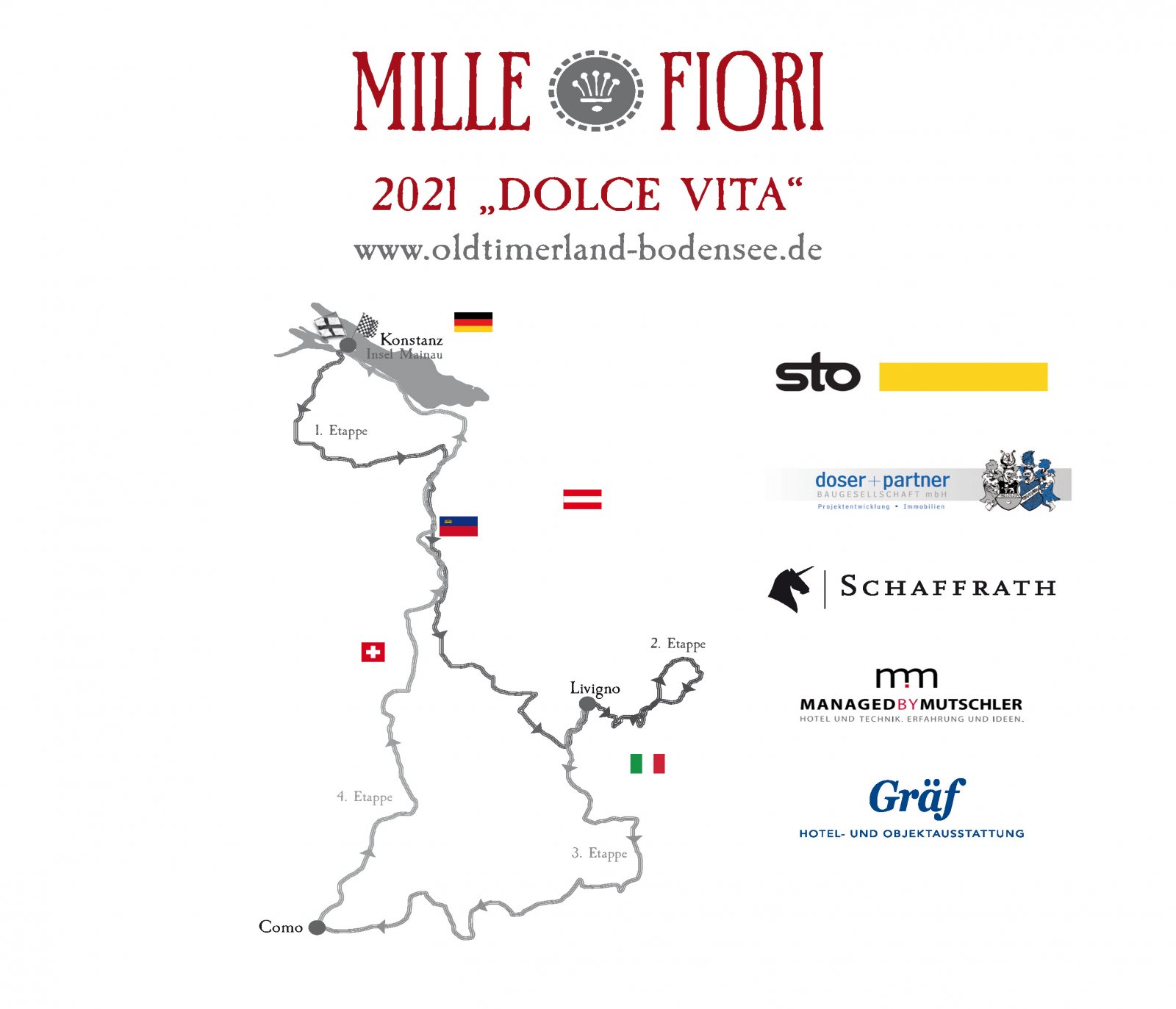 Mille Fiori 2021 Routen
